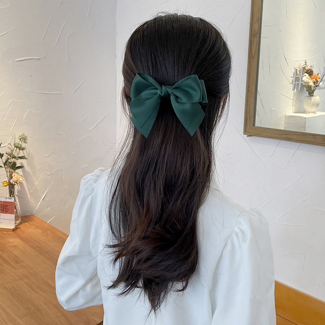 Bow hair clip 2025 new style internet celebrity Japanese girl duckbill clip top clip back head hair clip spring clip hair accessories