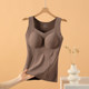 Graphene slim fit and warm vest for women 2025 new autumn and winter inner wear with chest pad base underwear plus velvet top