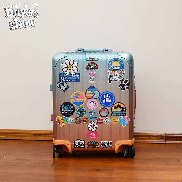 Life is good outdoor travel suitcase stickers personalized trendy motorcycle skateboard stickers battery bike helmet stickers