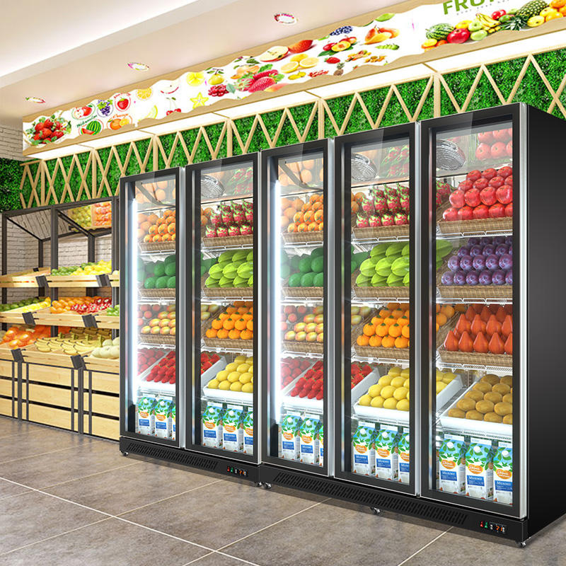 朗洛琳水果保鲜柜蔬菜展示柜冷藏立式冰柜商用超市风幕柜风冷冰箱