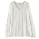 R2 European and American Foreign Trade Captain's Autumn Loose Knit Soft Top Soft Top Sleeples Sleeve Sleeve White White Lace Switch Women's T -shirt