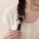 Colorful braided plush star hair clip for women's forehead side bangs clip headdress broken hair bb clip five-pointed star hair card
