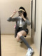 Autumn outfits a complete set of salt-style light-cooked and mature Hong Kong style retro chic knitted cardigan skirt two-piece suit for women
