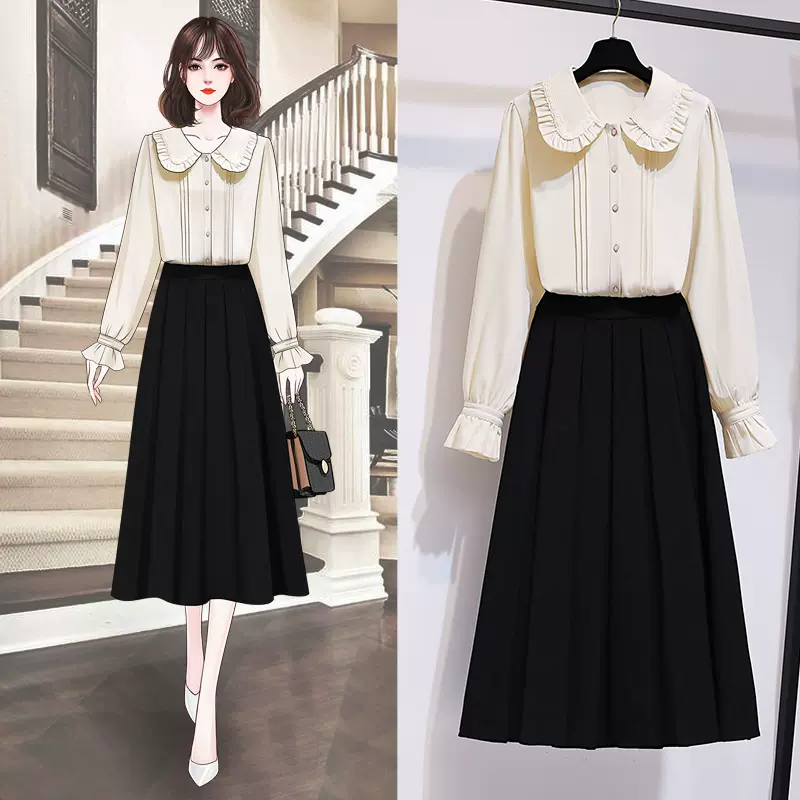 教资面试套装女冬服装幼儿教师穿搭衣服上衣娃娃领春节