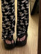 Cute puppy drooping ice silk casual pants for women in summer thin loose straight wide-leg slimming Yamamoto walk trousers