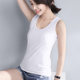 White cotton vest for women wearing summer exterior slim fit basic versatile base strap sleeveless sports T-shirt