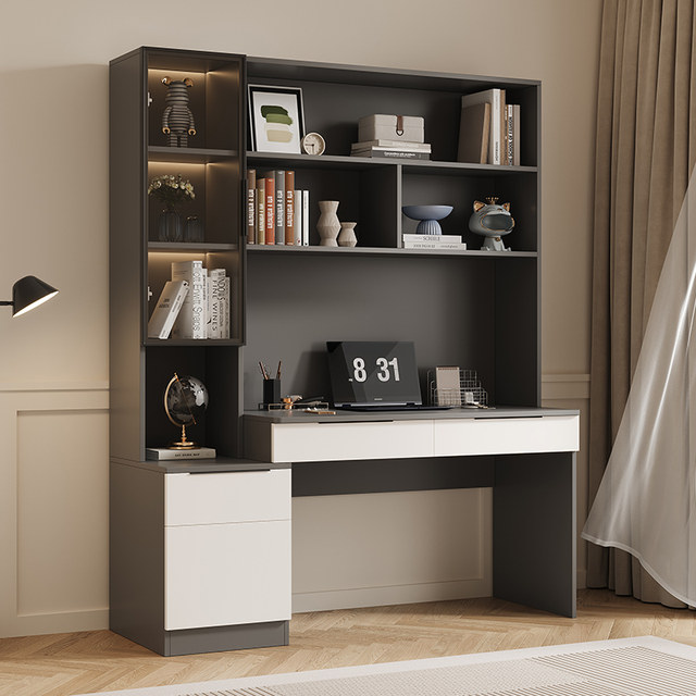 Simplified desk bookcase students' household integration learning table ...