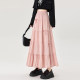 Women's 2025 new summer sweet age-reducing medium-length high waist drooping A-line large umbrella skirt