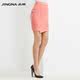 Jingna brand women's new asymmetric bag hip skirt pomegranate red temperament wild short skirt professional suit skirt
