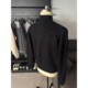 ooohmygo American retro letter embroidery half turtleneck sweater for men and women in autumn and winter loose lazy sweater jacket
