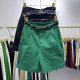 Large size casual shorts for women in summer 2025 loose fat girl mm overalls high waist slimming wide legs five-point mid-sized pants