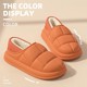 Waterproof petal cotton slippers autumn and winter 2025 new thick-soled indoor couple plus velvet outer wear bag heel cotton shoes non-slip