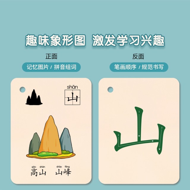 Kindergarten literacy card recognition enlightenment pictogram children's connection to primary school children's pictures of children and children's first grade