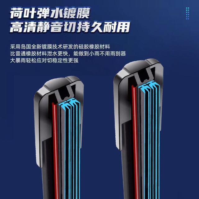 Six-layer adhesive wiper boneless wiper front and rear automobile double original factory special original wiper silent silicone
