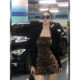 XZY slightly fat lady cool sequin leopard print hip skirt for women 25 years early autumn hot girl suit jacket two-piece set