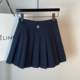 Suit tb gray pleated skirt A -line high waist, thin waist thin skirt, hidden cyan skirt skirt, female spring and autumn
