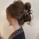 Temperament leopard print flower hairpin grabber women's 2025 new high-end sense back head hair large shark clip