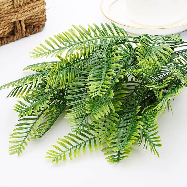 Simulated Persian leaf grass green plant plastic fern small tree background wall home and garden decoration manufacturer