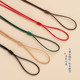 Jade pendant lanyard hanging wax leather rope ring safety buckle men and women gold pendant rope hand-woven necklace rope