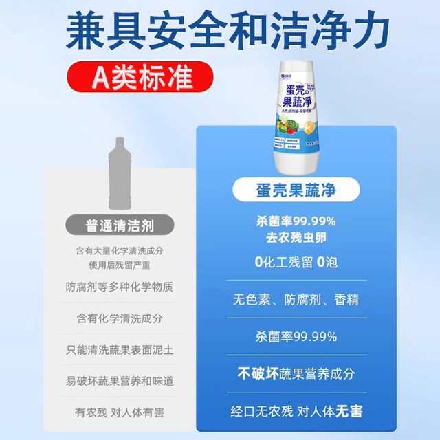 Eggshell Fruit and Vegetable Cleaning Flagship Store Zero Fruit Cleaning Powder Washing Fruit Pregnant Women Mother and Baby Washing Salt Pesticide Residual Cleaning Agent
