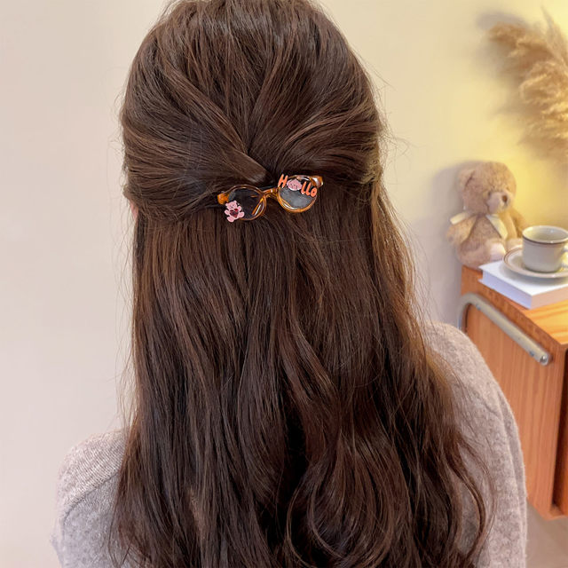 2025 New Autumn and Winter Glasses Hair Clip Women's Side Clip Side Duckbill Clip Forehead Bangs Clip Broken Hair Clip Headwear