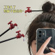 Faucet dripping hairpin for women new Chinese style wooden hairpin headdress horse face skirt hairpin retro creative ancient style funny woman
