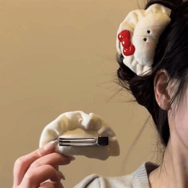 Bow Blush Dumpling Clip Clip Clip Clip Clip Back Head Dress Hair Shark Clip Duckbilly Clip Head Dress
