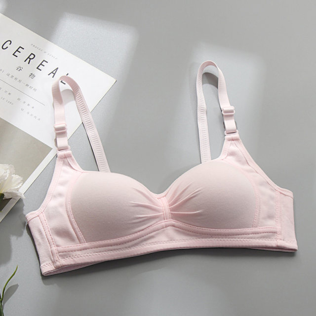 Simple bra women gathered underwear for girls with thin big breasts, small breasts without steel rings 16-18-24 years old