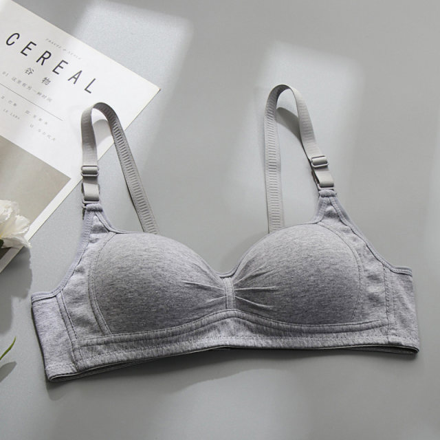 Simple bra women gathered underwear for girls with thin big breasts, small breasts without steel rings 16-18-24 years old