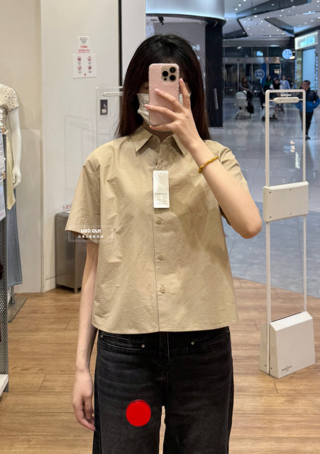 UMIQIO/U Home Lapel Simple Casual Floral Shirt Short Sleeve Shirt Versatile Top475754/475672

