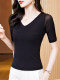 Latin dance top female design sense adult clothing V -neck performance dance dance dance dance training exercise shirt