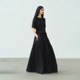 Semi-circle original design women's clothing [sports] 2025 summer black casual loose skirt women's a-line skirt long skirt
