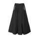 Semi-circle original design women's clothing [sports] 2025 summer black casual loose skirt women's a-line skirt long skirt
