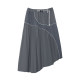 
Semi-circle women's clothing [sports] 2025 summer high waist sporty irregular splicing skirt women's a-line skirt long skirt