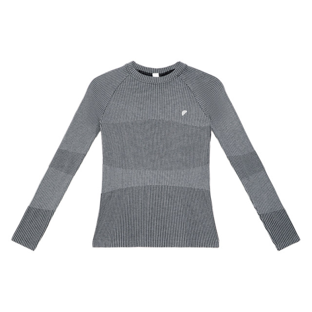 Double soft technology semi-circle original women's clothing [sports] 2025 spring long-sleeved stretch knitted T-shirt women's top

