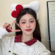 Plush hairband women sweet bow wash face makeup and makeup mask headband hair compression headwear high-quality hair bundle hair accessories