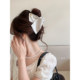 French satin triangular clip women's 2025 new high-end style back head hair shark clip large hair clip hair accessories