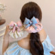 Cute big goose hair circle women 2025 new high-end large intestinal hair accessories back head meatball hair rope flower headwear