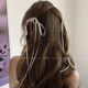 Streamer bow hair clip 2025 new high-end headdress side high-end exquisite clip tassel ribbon hair card
