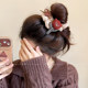 Cute cartoon knitted large intestine hair ring lazy style ponytail bun head high elastic rubber band sweet temperament hair rope
