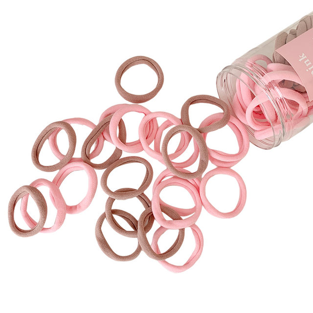 Candy-colored hair rope, summer rubber band for women, high elasticity and durable leather case, simple forest style hair rope, rubber band hair tie