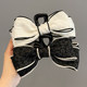 Black bow grabbing a large high -level high -level high -level hair clip female back head hair card elegant temperament shark clip headdress
