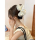 French lace bow clip women's 2025 new high-end style back head hair shark clip hair volume large hair clip