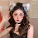 Plush cat ear headband women bell cat cos party plays atmosphere headband performance props hair tie accessories

