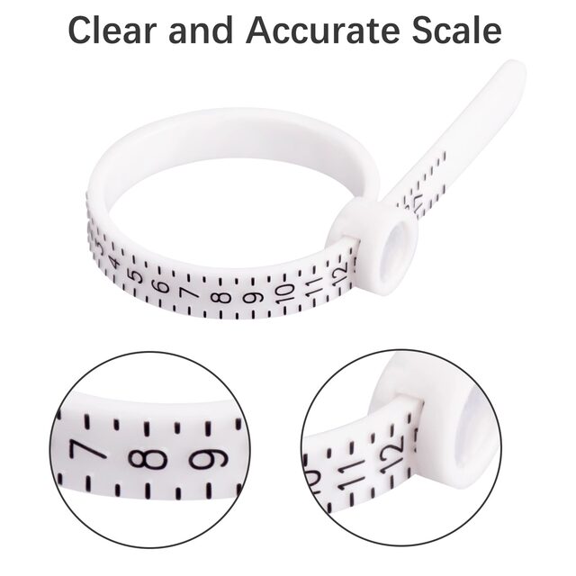 Finger measurement soft ruler with magnifying glass ring size measurement circle Hong Kong code finger dimension measurement circle portable tool