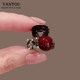 
Red pearl mini small grab clip for women's forehead side small clip 2024 new bangs clip rhinestone hair clip hair accessories