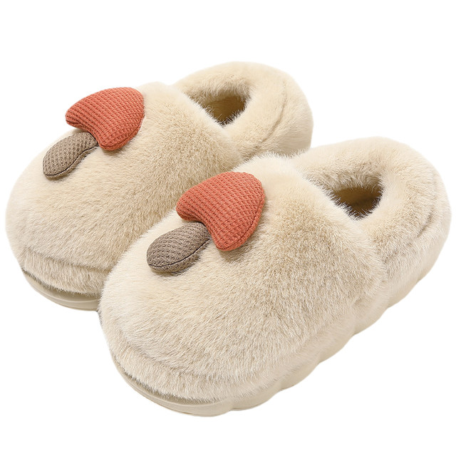 Cotton Slippers Women's Bag Heel 2025 New Autumn and Winter Indoor Home Non-Slip Plush Plush Warm Cotton Shoes for Women