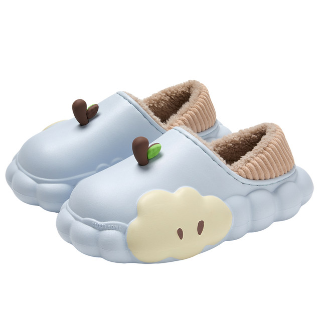 Waterproof cotton slippers for women 2025 new autumn and winter outer wear bag heel thick sole warm plus plush postpartum cotton shoes for women