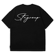 STA official store trendy brand new American cursive font short-sleeved t-shirts for men and women summer high street pure cotton couple half-sleeved