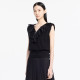 XG/Xuege XJ201019A690 Black Ruffle Sleeveless T-shirt Fashion Summer New V-neck Top Women's Clothes
